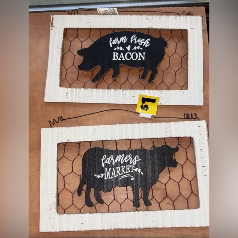 5/$10 Rustic Black Farmhouse Wall Decor Set